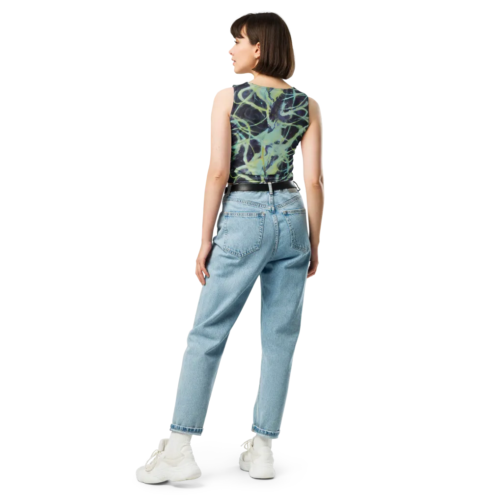 Lunar Cellscape on Crop Top — Back