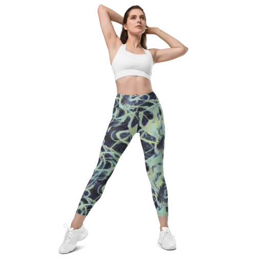 Lunar Cellscape on a Leggings with Pockets