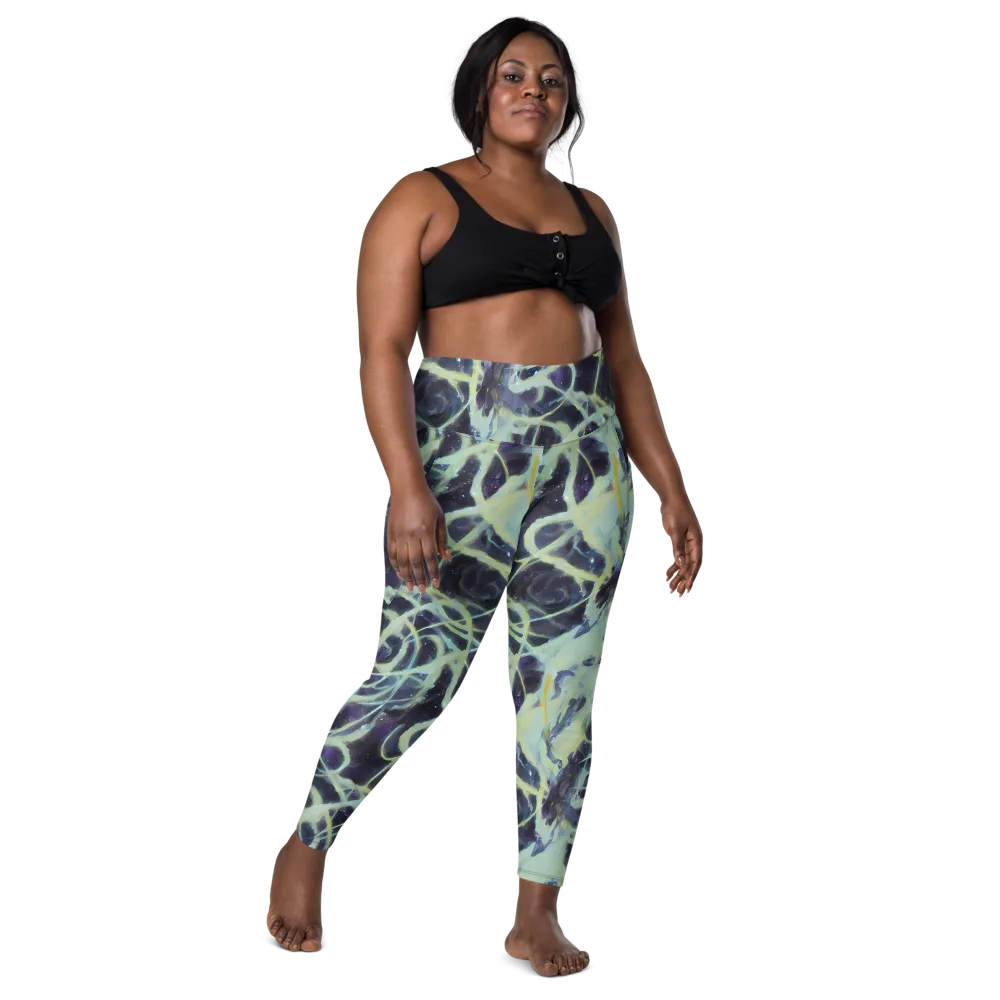 Lunar Cellscape on Leggings with Pockets — Front