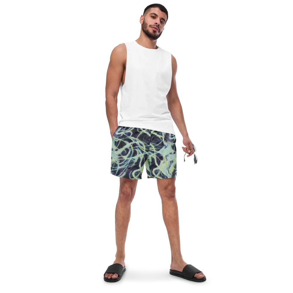 Lunar Cellscape on Swim Trunks — Front