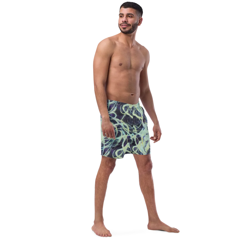 Lunar Cellscape on Swim Trunks — Right Front