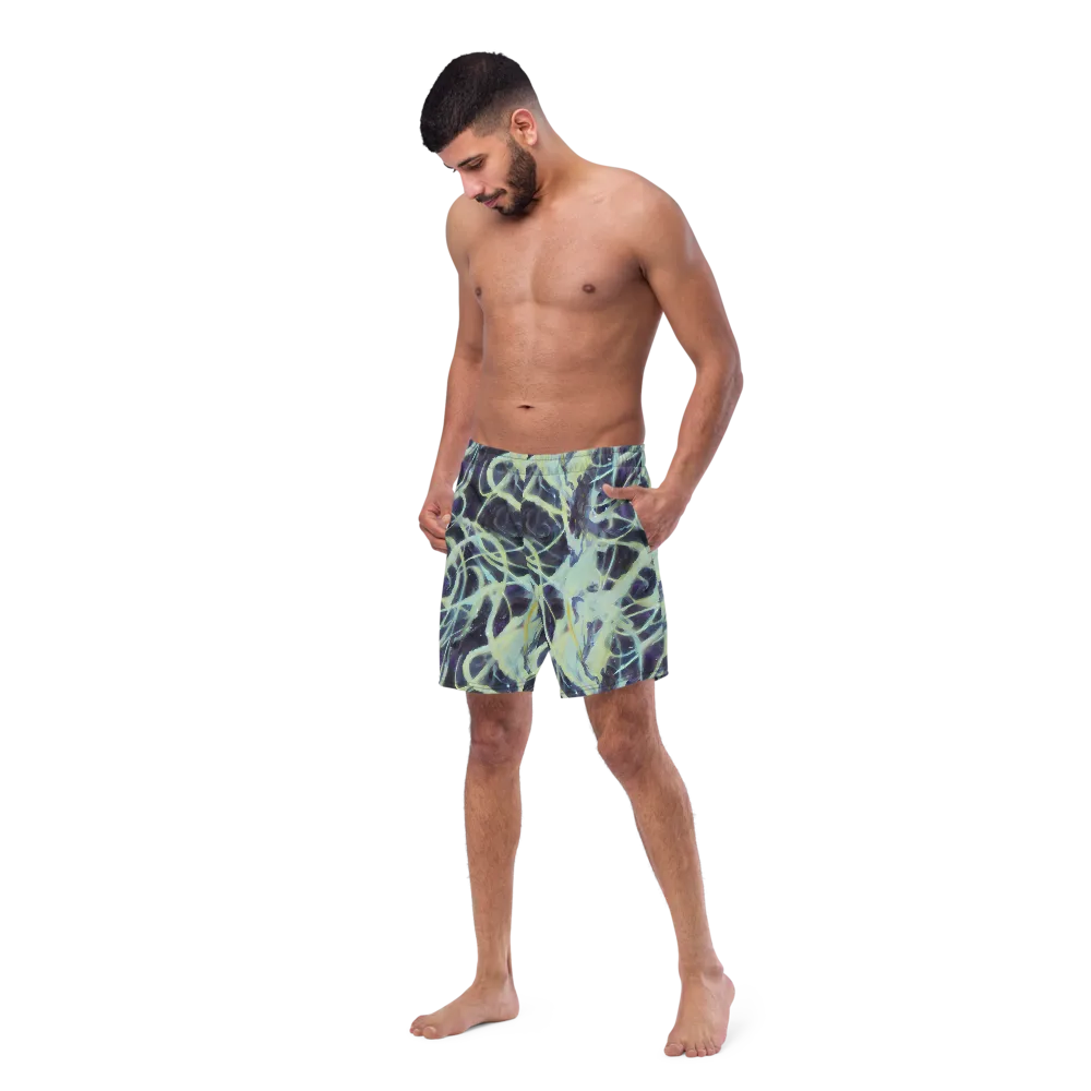 Lunar Cellscape on Swim Trunks — Left Front