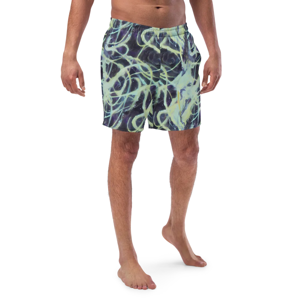 Lunar Cellscape on Swim Trunks — Front