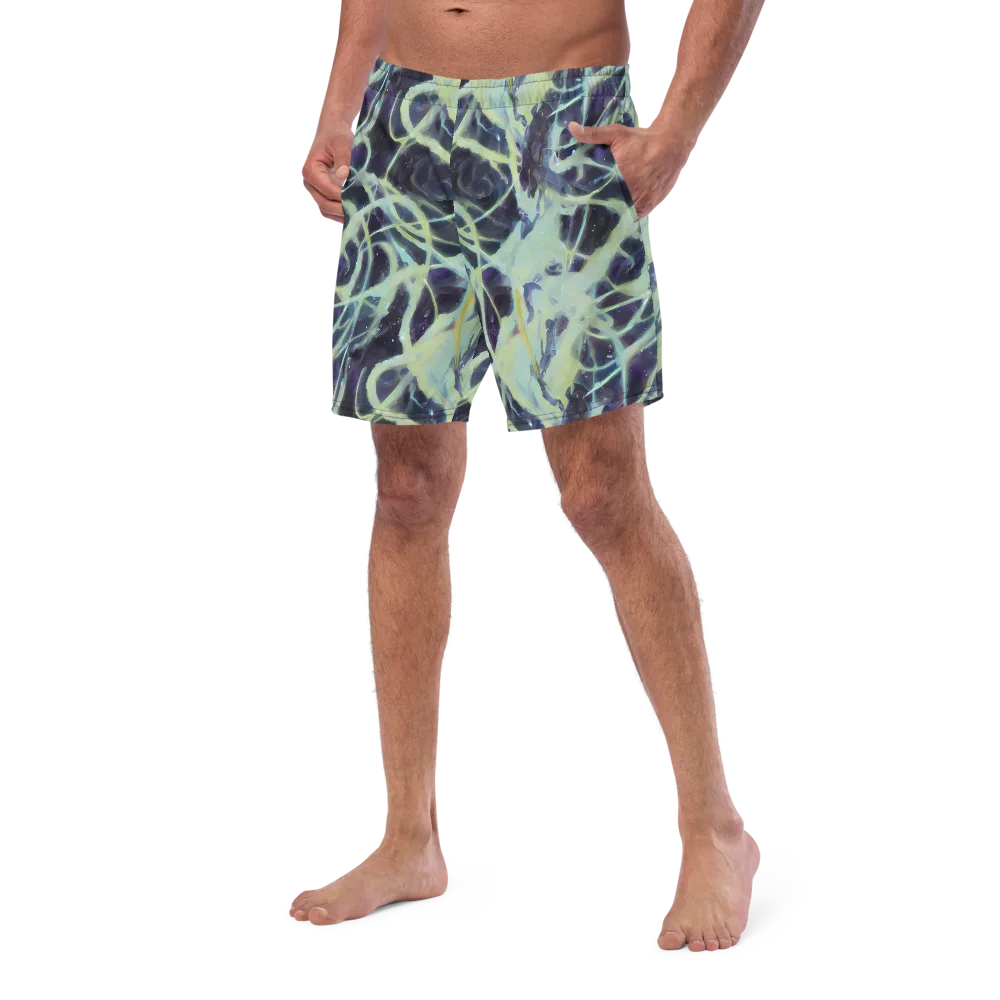 Lunar Cellscape on Swim Trunks — Left Front