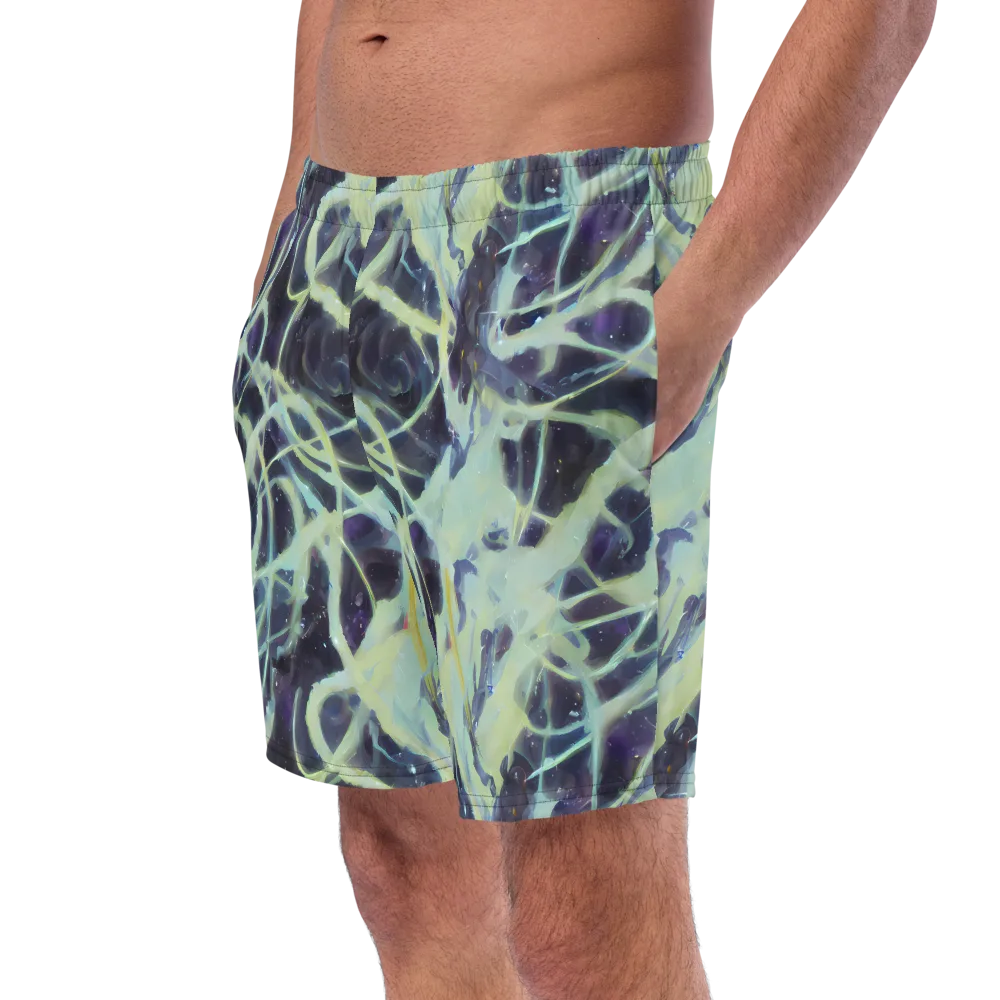 Lunar Cellscape on Swim Trunks — Left Front