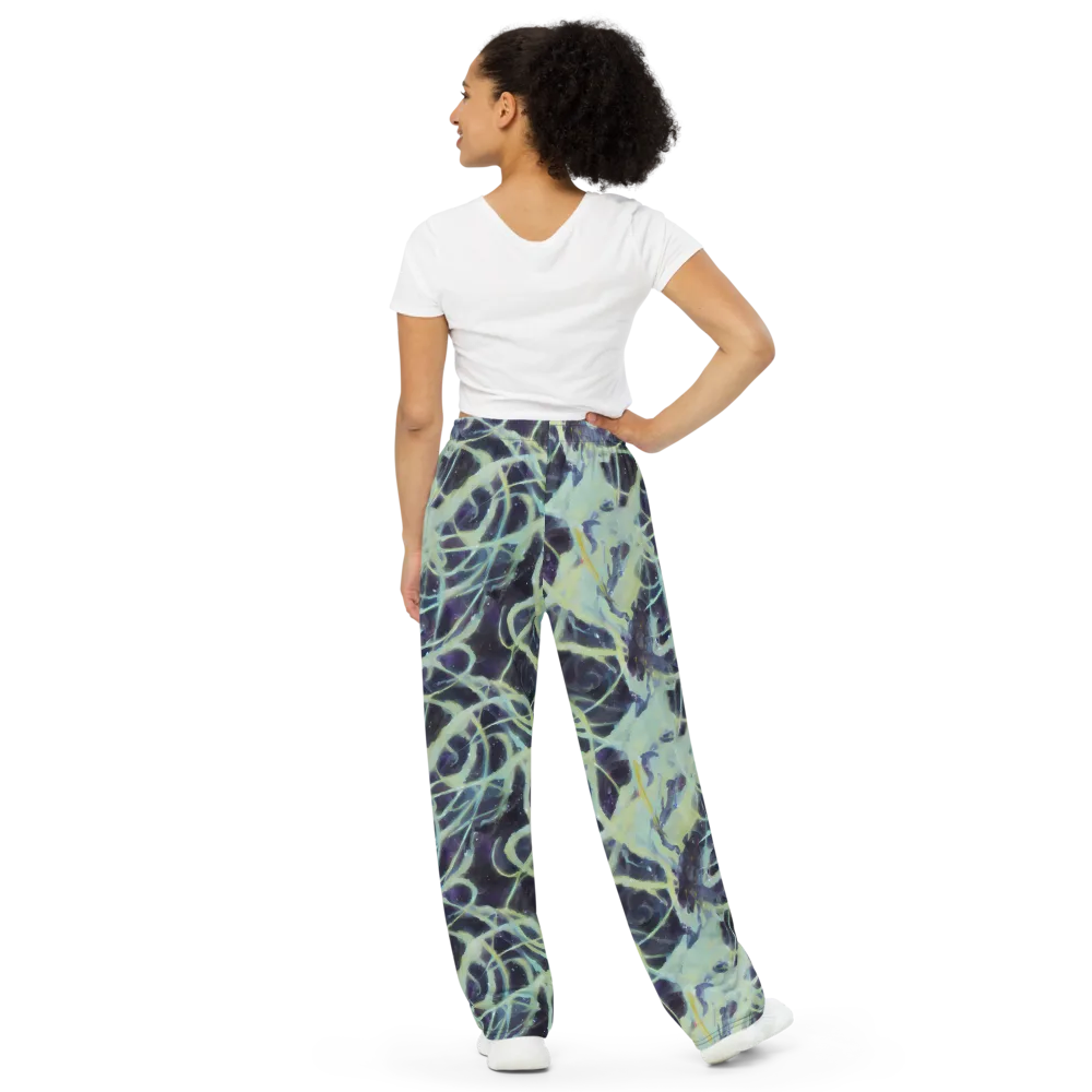 Lunar Cellscape on Wide-Leg Pants — Back