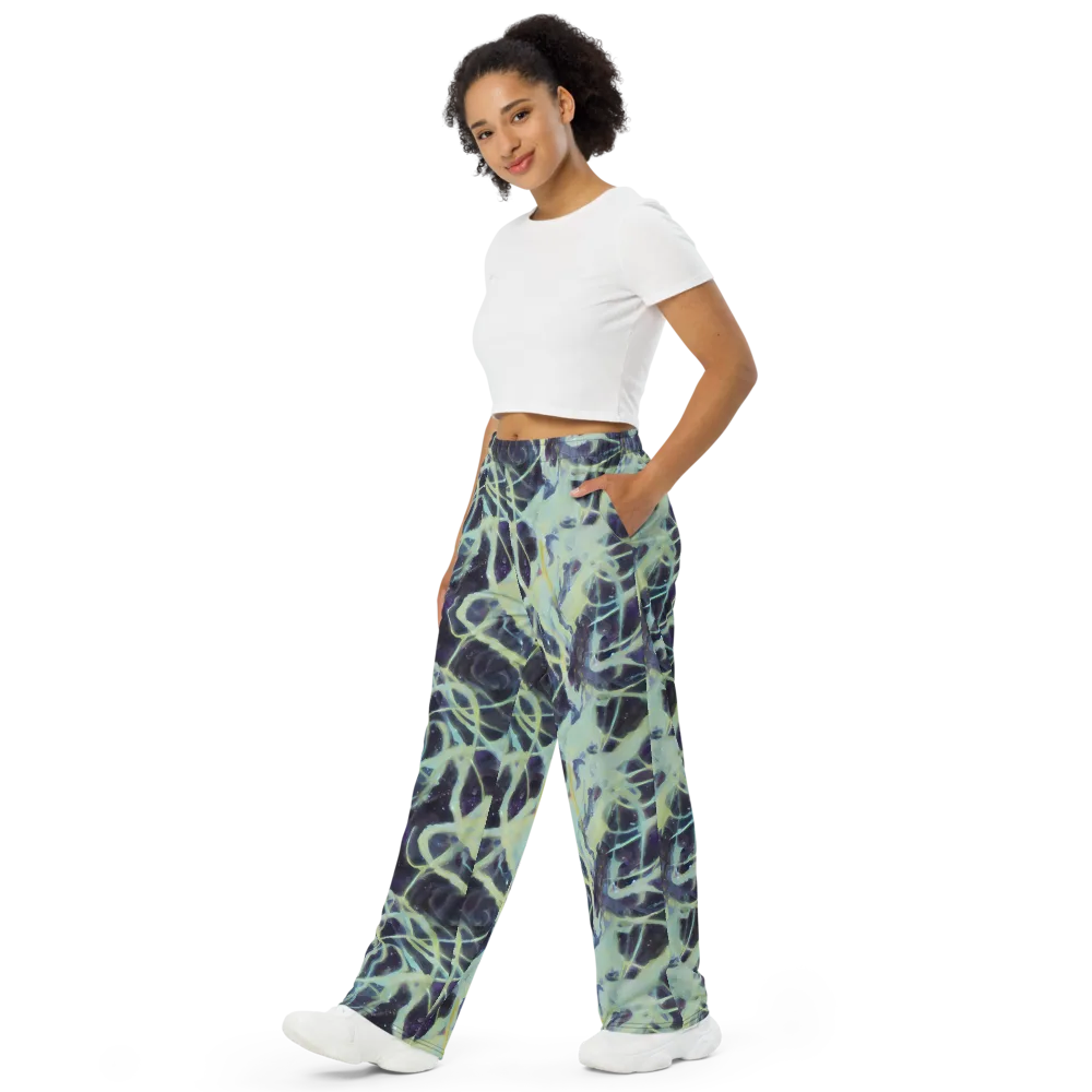 Lunar Cellscape on Wide-Leg Pants — Left Front