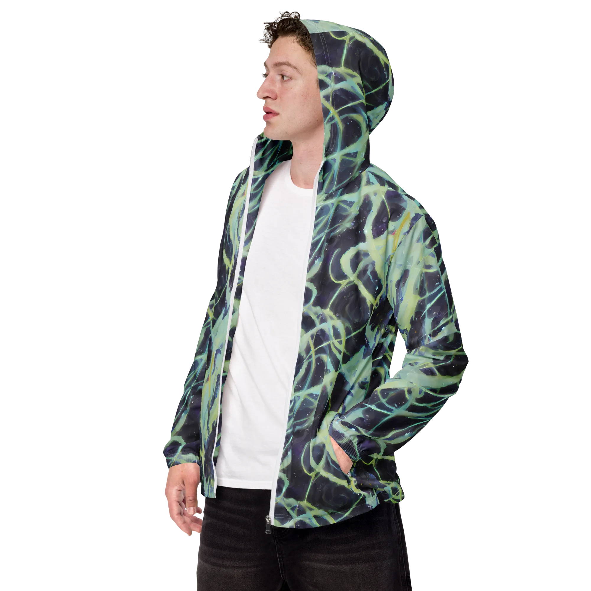 Lunar Cellscape on Men's Windbreaker — Left Front