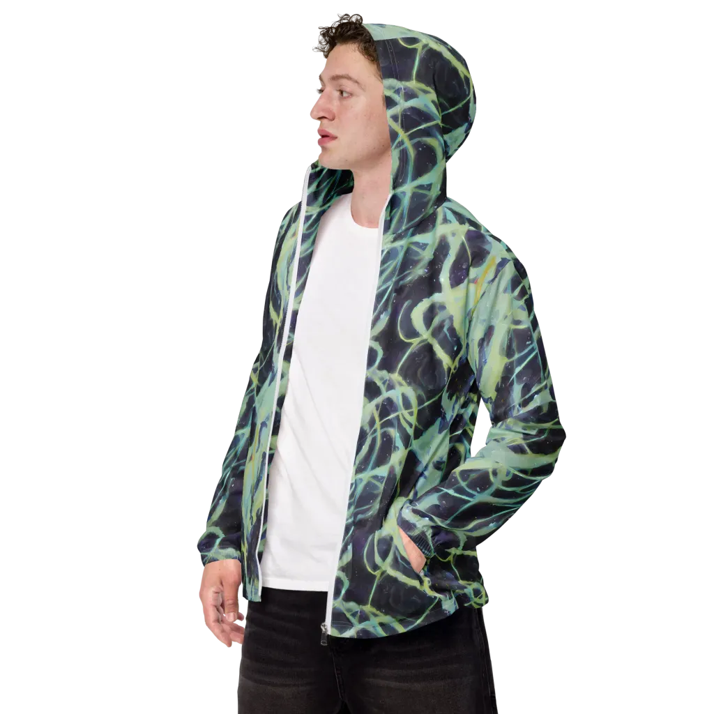 Lunar Cellscape on Men's Windbreaker — Left Front