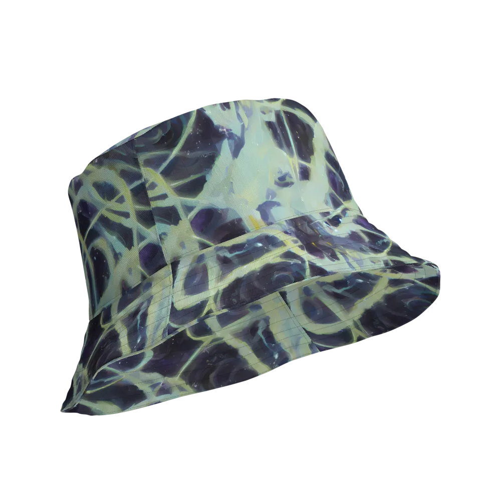 Lunar Cellscape on Reversible Bucket Hat — Product details Outside