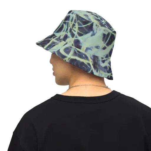 Lunar Cellscape on a Reversible Bucket Hat