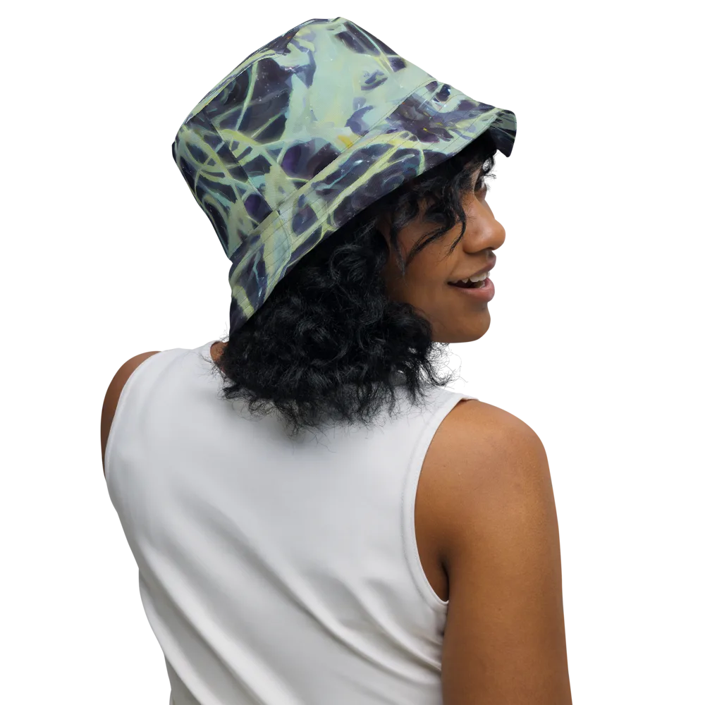 Lunar Cellscape on Reversible Bucket Hat — Right Outside