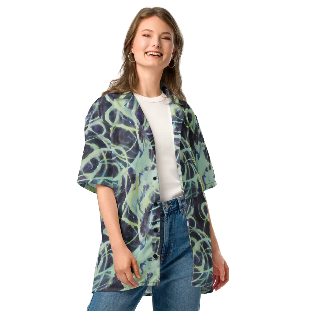 Lunar Cellscape on Button Shirt — Front
