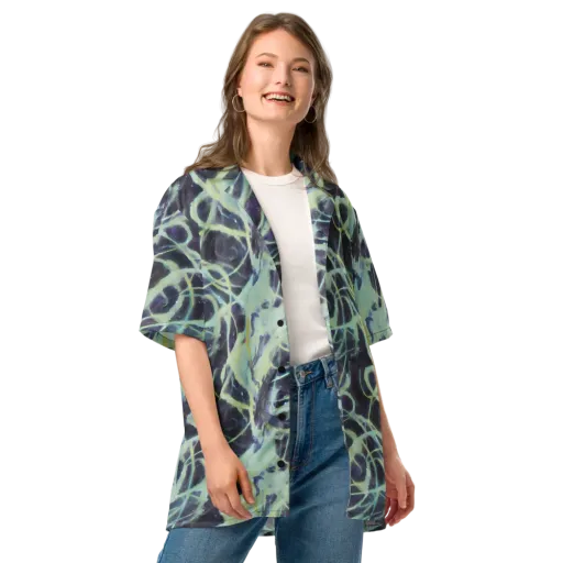 Lunar Cellscape on a Button Shirt