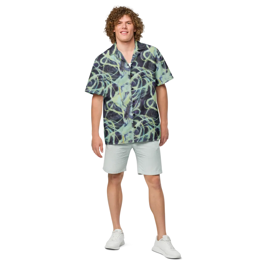 Lunar Cellscape on Button Shirt — Front