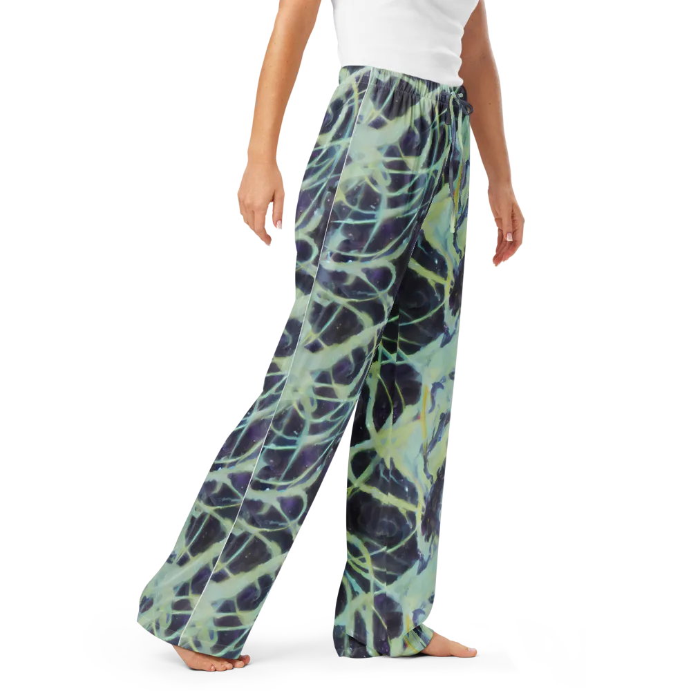 Lunar Cellscape on Women's Pajama Pants — Right Front