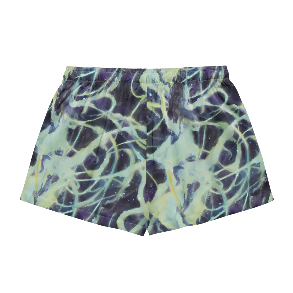Lunar Cellscape on Women's Pajama Shorts — Back