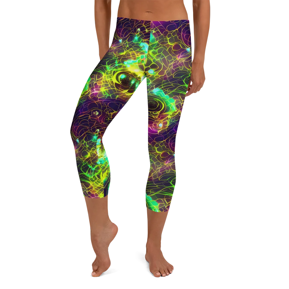 Glow Reef on Capri Leggings — Front