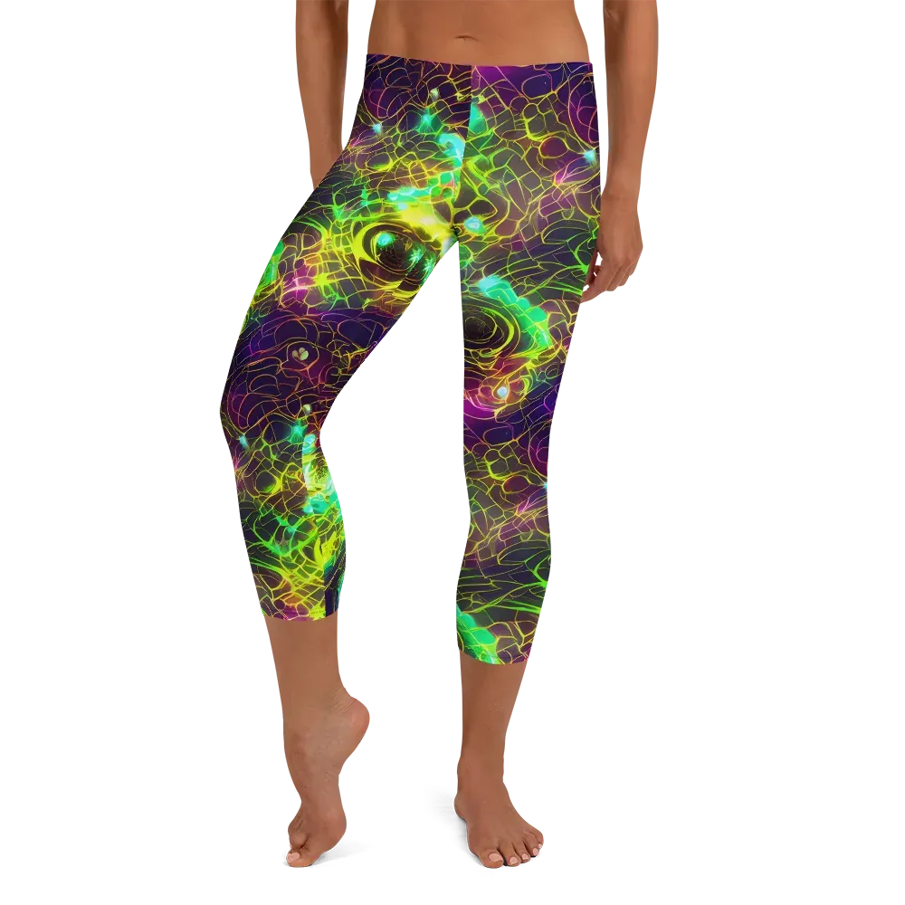 Glow Reef on Capri Leggings — Front