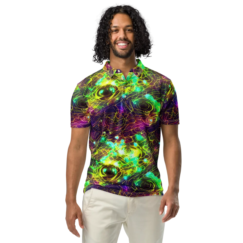 Glow Reef on Men's Slim Fit Polo Shirt — Front