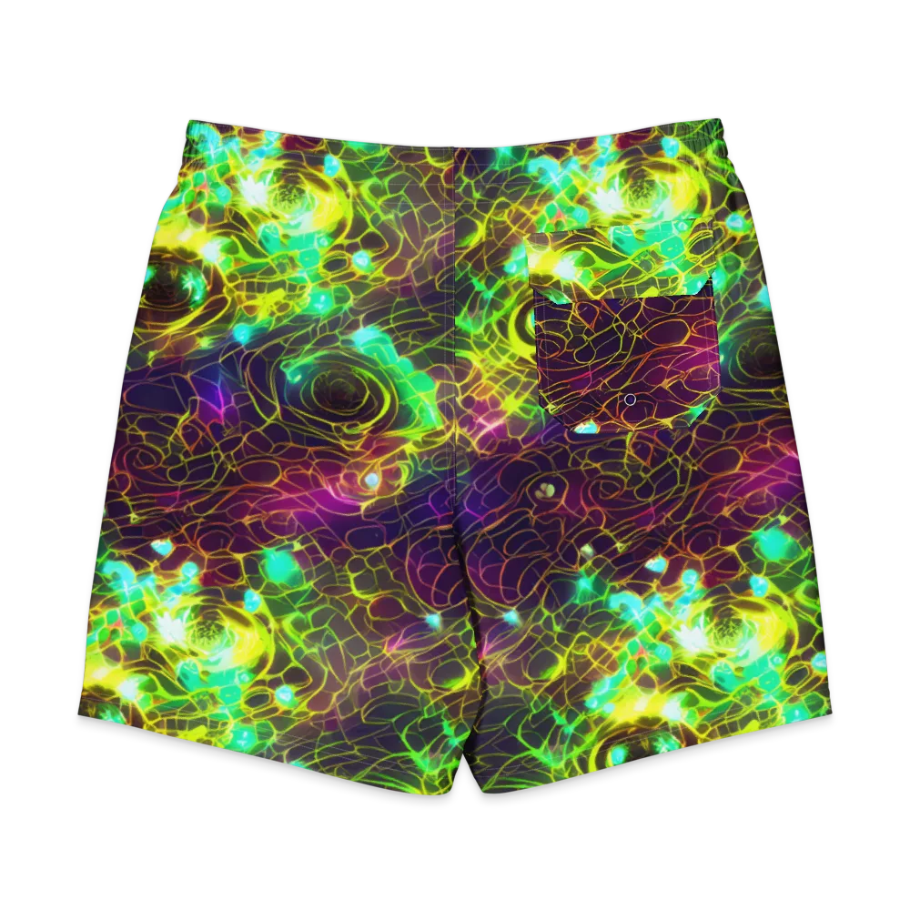 Glow Reef on Men's Board Shorts — Back