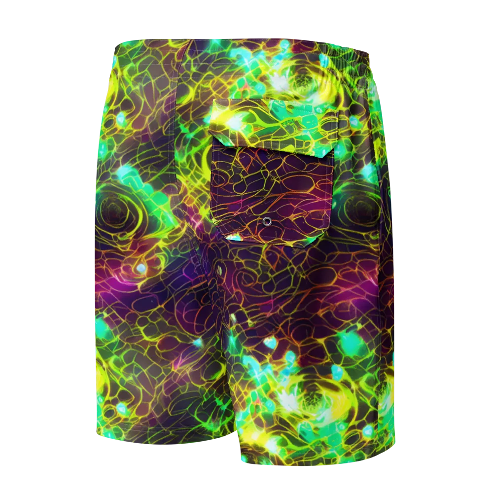Glow Reef on Men's Board Shorts — Back