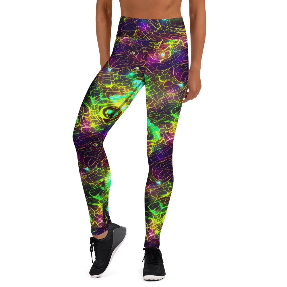 Glow Reef on Yoga Leggings — Front