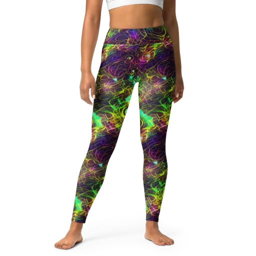 Glow Reef on a Yoga Leggings