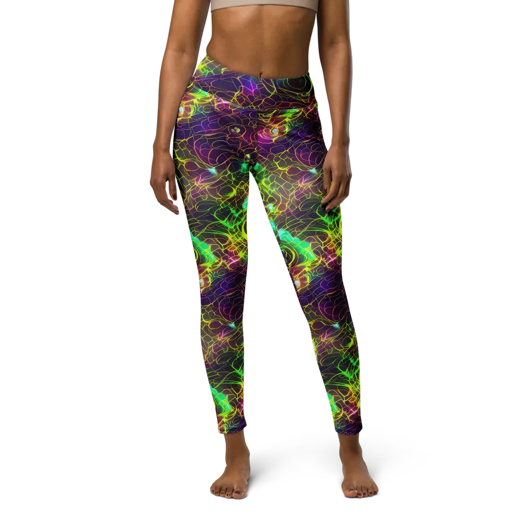 Glow Reef on Yoga Leggings — Front
