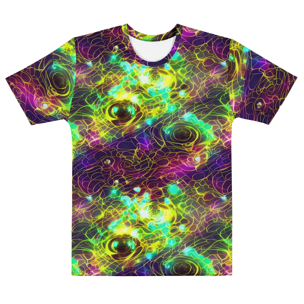 Glow Reef on Men's Cotton Crew Neck T-Shirt — Front