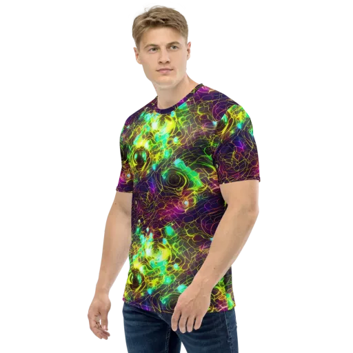 Glow Reef on a Men's Crew Neck T-Shirt