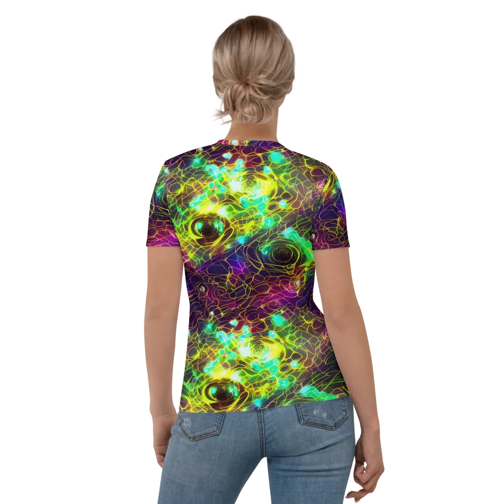 Glow Reef on Women's Crew Neck T-Shirt — Back