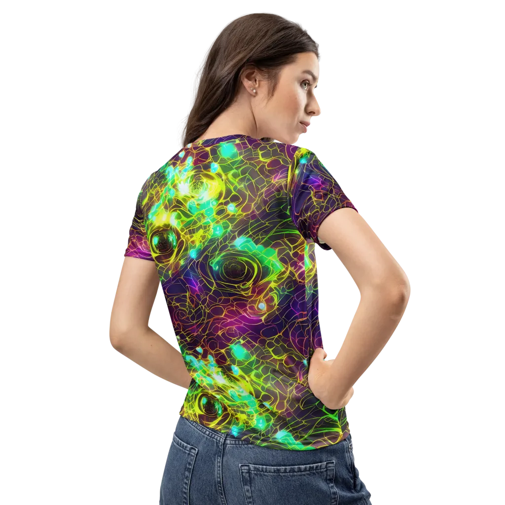 Glow Reef on Women's Crew Neck T-Shirt — Back