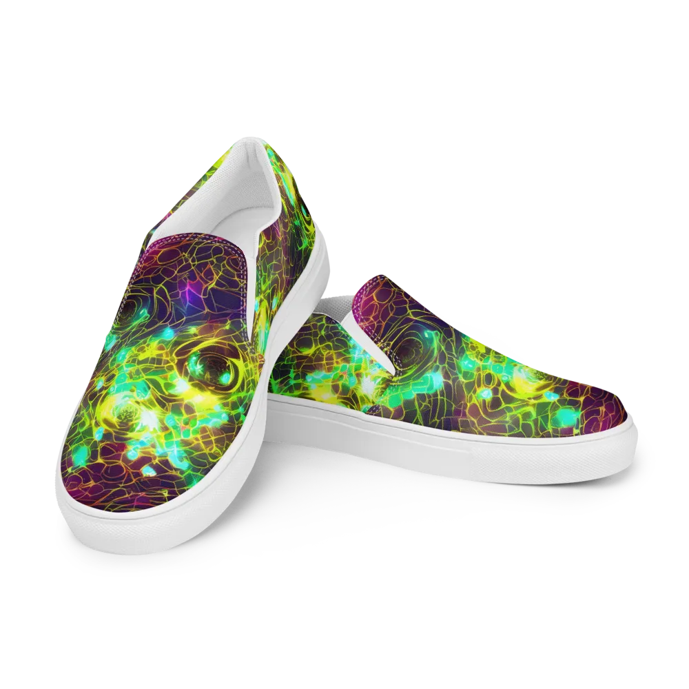 Glow Reef on Women's Slip-On Canvas Shoes — Left Front