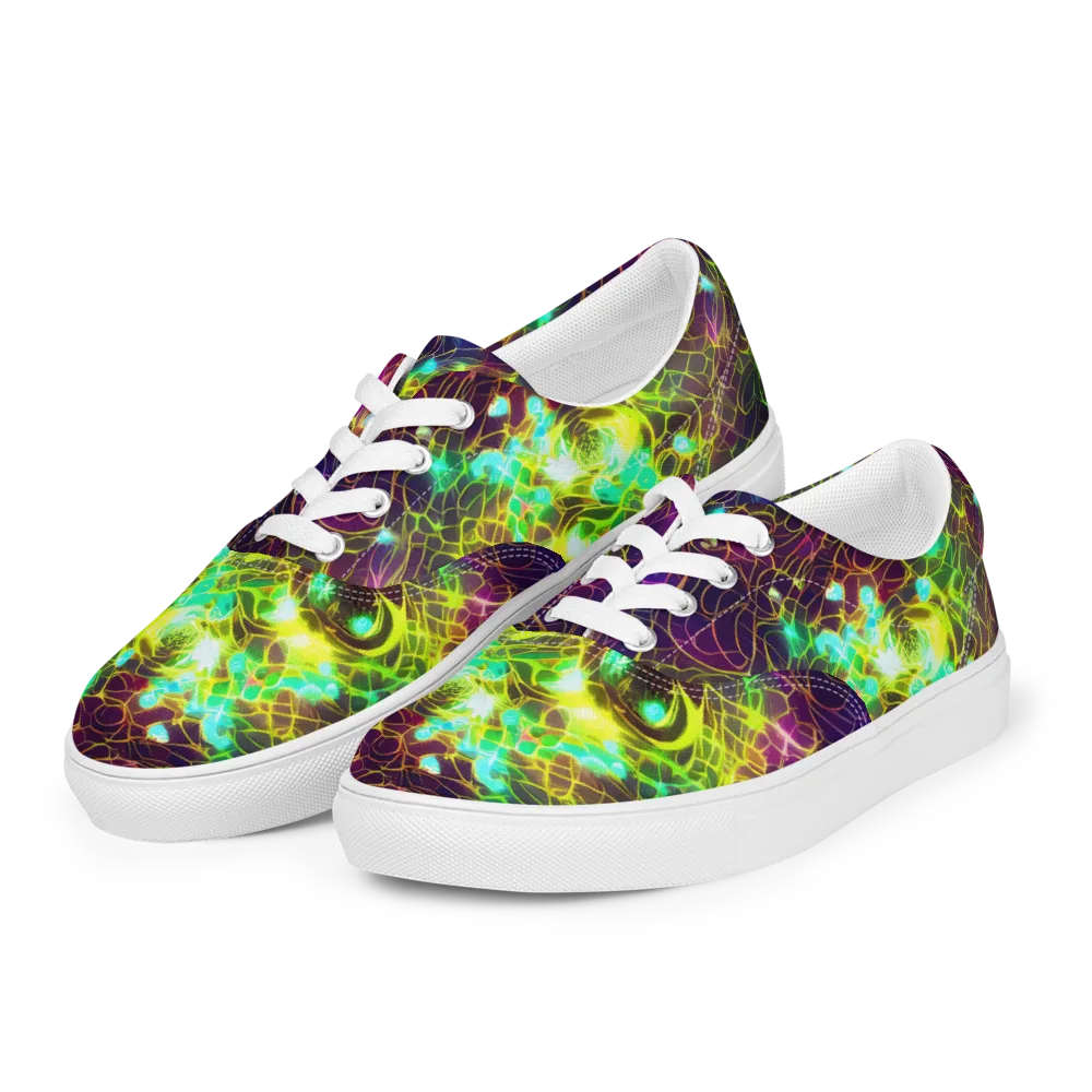 Glow Reef on Men's Lace-Up Canvas Shoes — Left Front