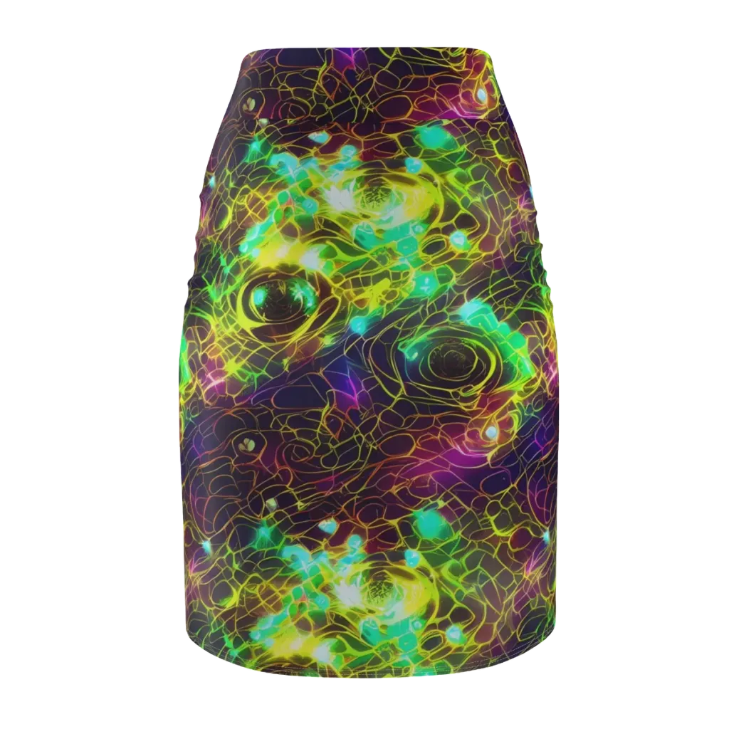 Glow Reef on Pencil Skirt — Back