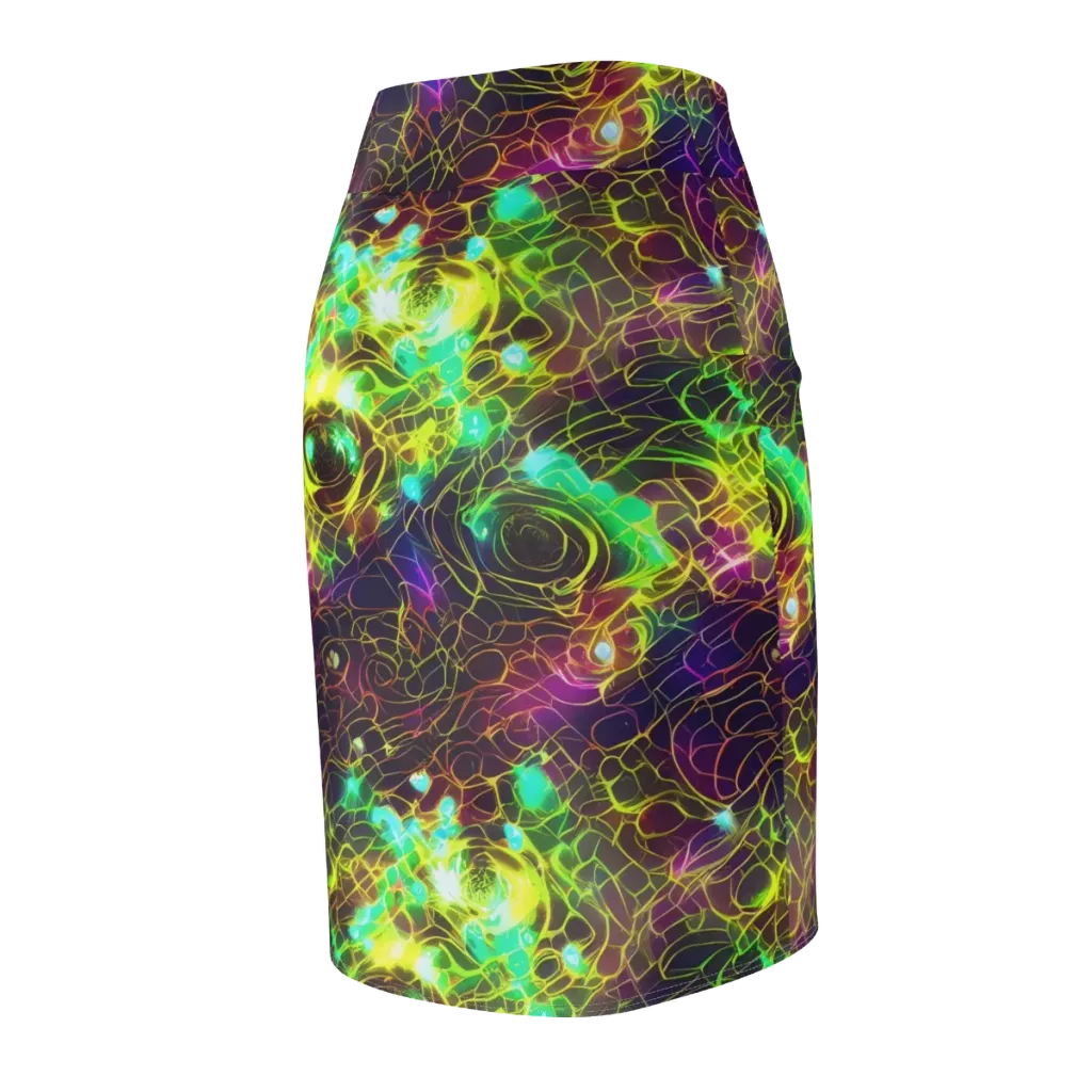 Glow Reef on Pencil Skirt — Back Side