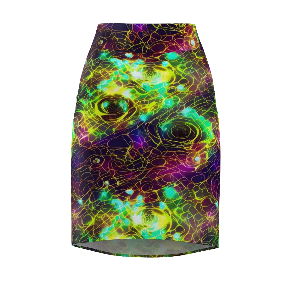 Glow Reef on Pencil Skirt — Front