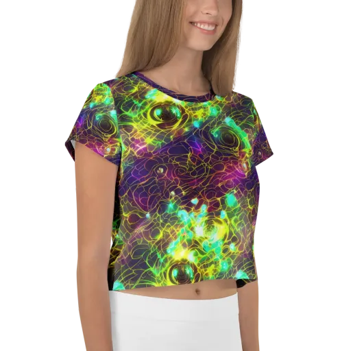 Glow Reef on a Crop Tee