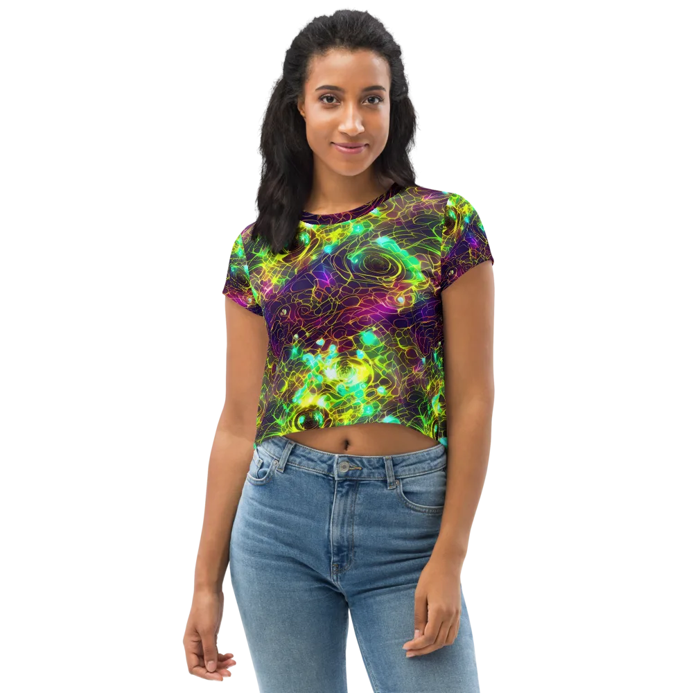 Glow Reef on Crop Tee — Front
