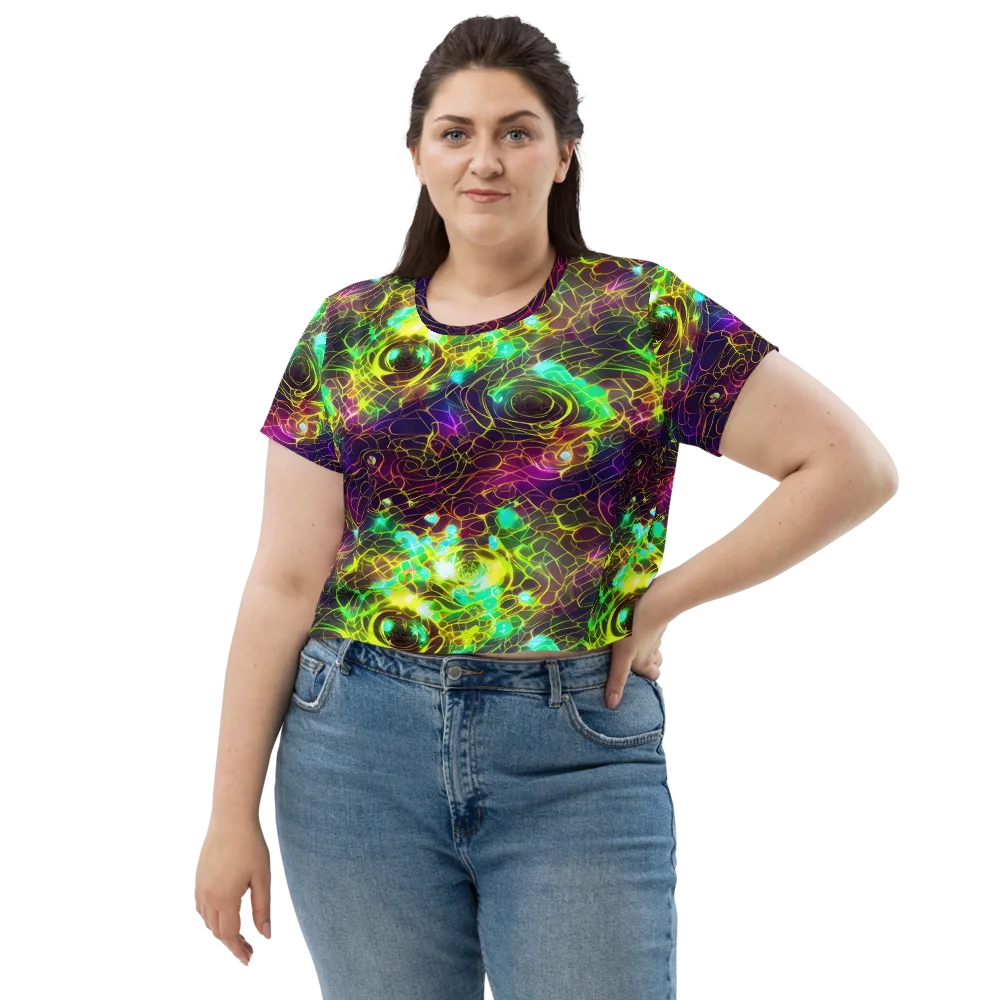 Glow Reef on Crop Tee — Front