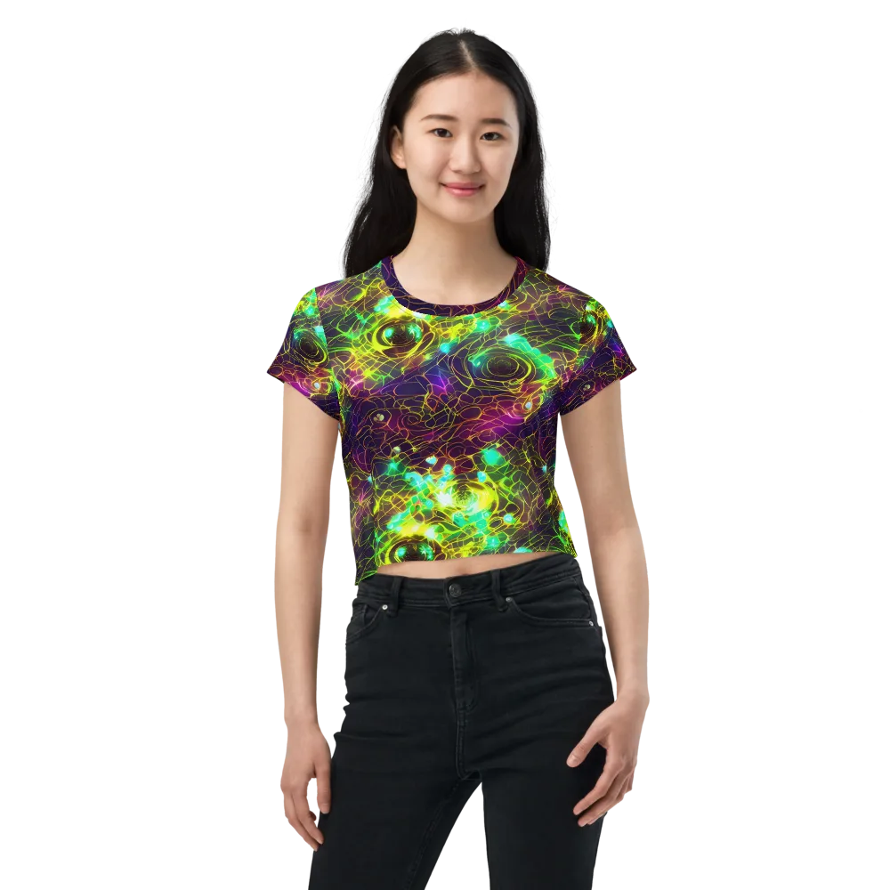 Glow Reef on Crop Tee — Front
