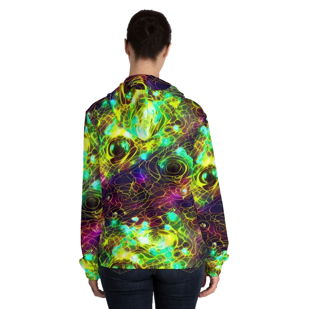 Glow Reef on Women's Full-Zip Hoodie — Back On Person