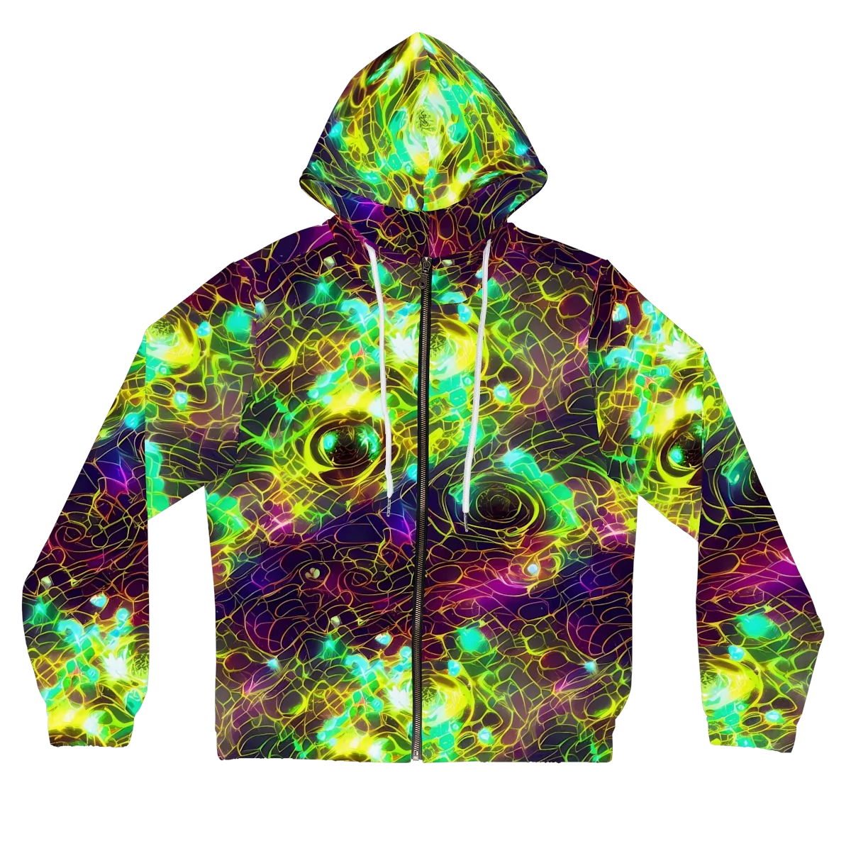Glow Reef on Women's Full-Zip Hoodie — Front