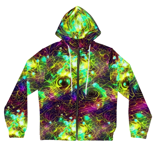 Glow Reef on a Women's Full-Zip Hoodie