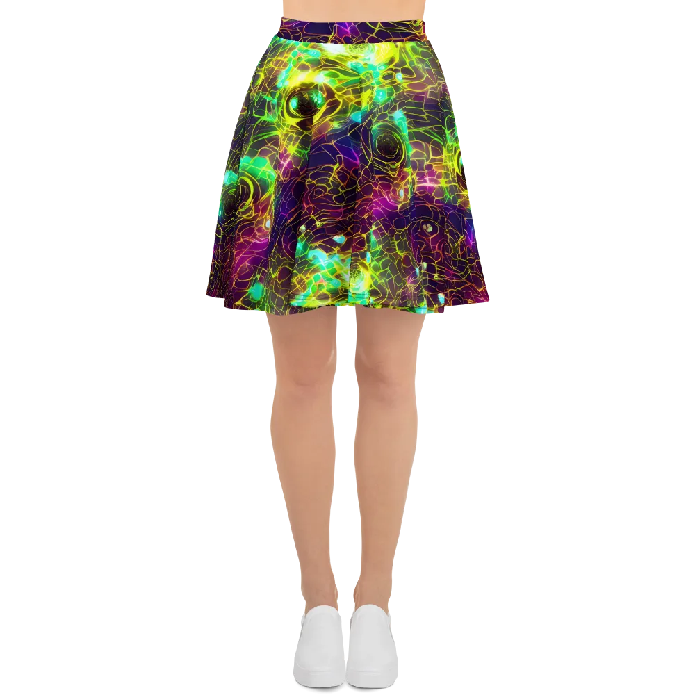 Glow Reef on Skater Skirt — Front
