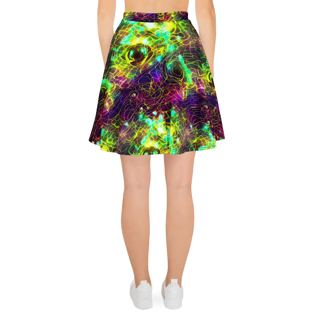 Glow Reef on Skater Skirt — Back