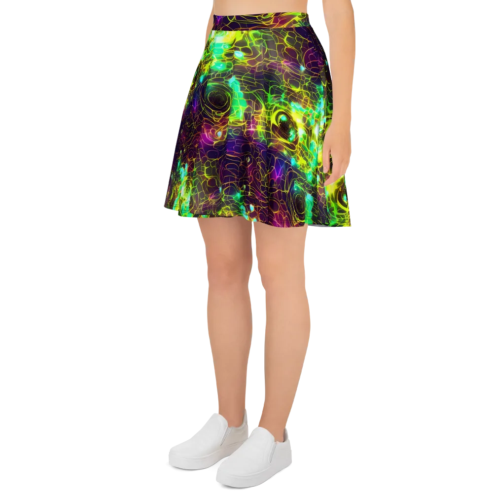 Glow Reef on Skater Skirt — Left