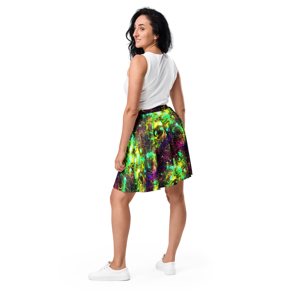 Glow Reef on Skater Skirt — Back