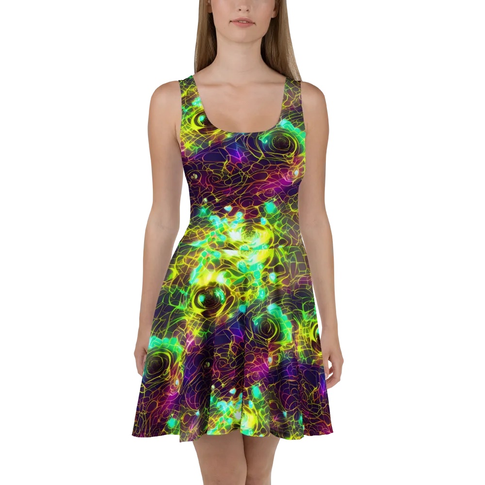 Glow Reef on Skater Dress — Front